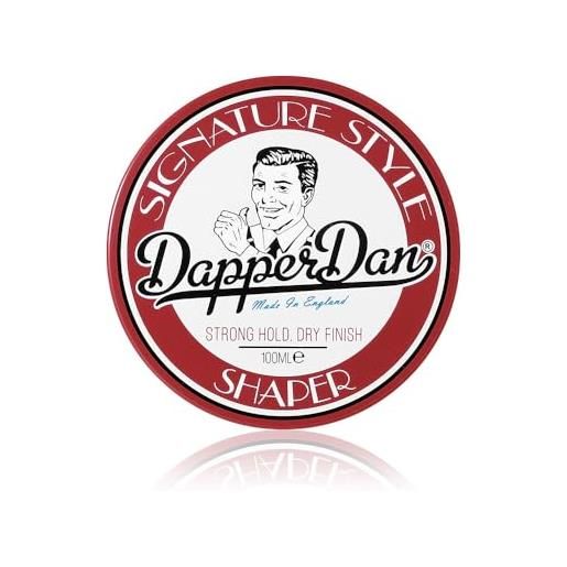 Dapper Dan signature style shaper, argilla modellante a tenuta forte e finitura asciutta per capelli, per stili di lunghezza corta o media, crea texture e separazione, 100ml