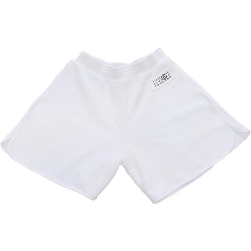 MM6 Maison Margiela shorts in felpa bianchi