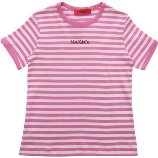MAX&CO t-shirt a righe rosa