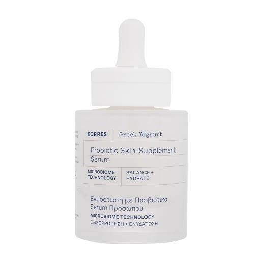 Korres greek yoghurt probiotic skin-supplement serum siero rinfrescante idratante e nutriente 30 ml per donna