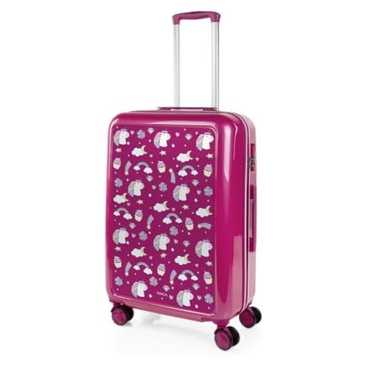 ITACA - valigia grande e resistente, valigie eleganti, valigia da stiva robusta, trolley spazioso, valigie trolley in offerta 703460, unicorni