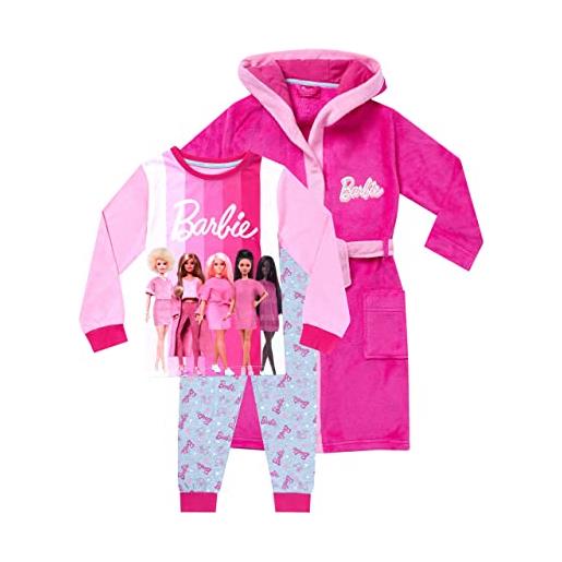 Barbie ragazze vestaglia da notte e pigiami rosa 3-4 anni