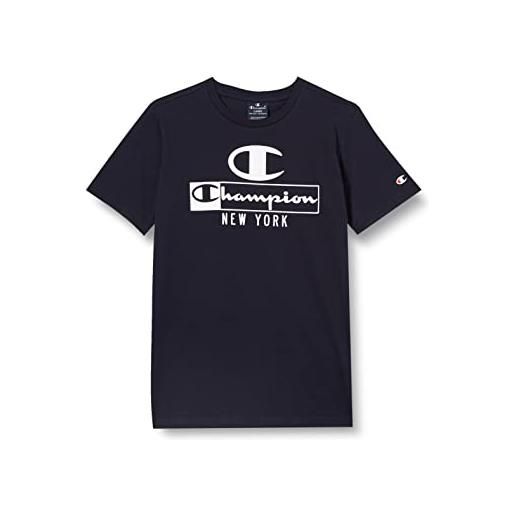 Champion graphic shop s-s t-shirt, bambini e ragazzi, blu marino, 7-8 anni