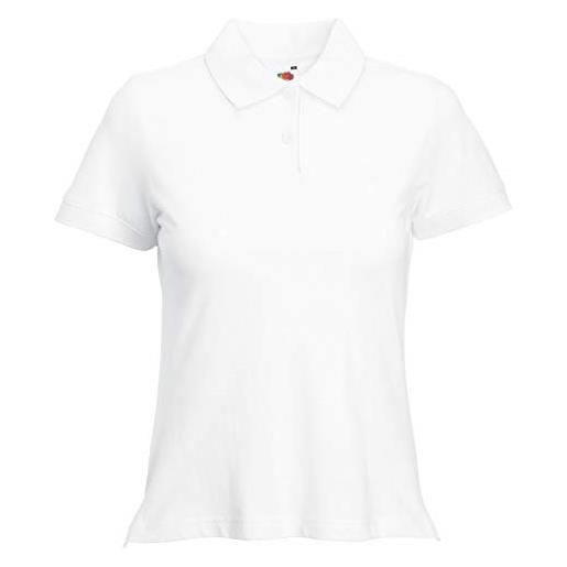 Fruit of the Loom, polo da donna celeste. Xl