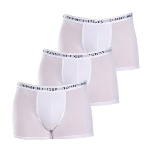 Tommy Hilfiger pantaloncino boxer uomo confezione da 3 intimo, bianco (white/white/white), s