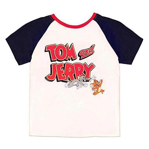 Difuzed warner - tom & jerry - maglietta da bambino bianco 110/116 cm