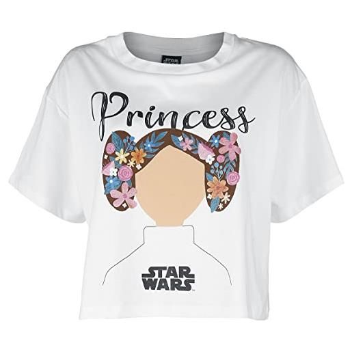 Star Wars princess leia donna t-shirt bianco xxl 100% cotone largo