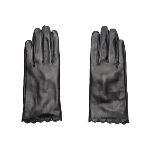 Generic guanti invernali in pelle da donna, guanti touch screen, foderati in pile, caldi guanti alla moda, touch screen nero, l
