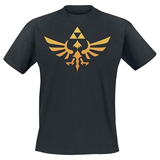 The Legend of Zelda hyrule logo camice medico, nero, xxl uomo
