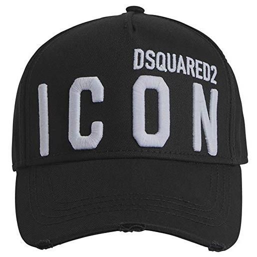 DSQUARED2 dsquared cappello nero icon in cotone nero (one size)