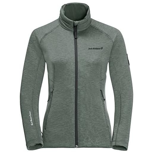 Jack Wolfskin jackwolfskin athletic collar giacca in pile hedge green s