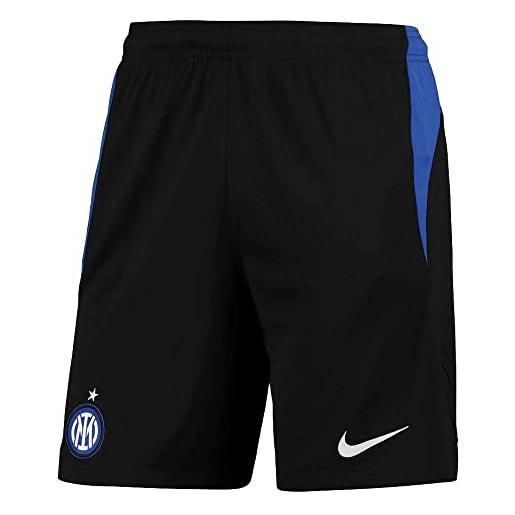Nike, inter m nk df stad short hm, pantaloncini, nero/nero/bianco, xl, uomo