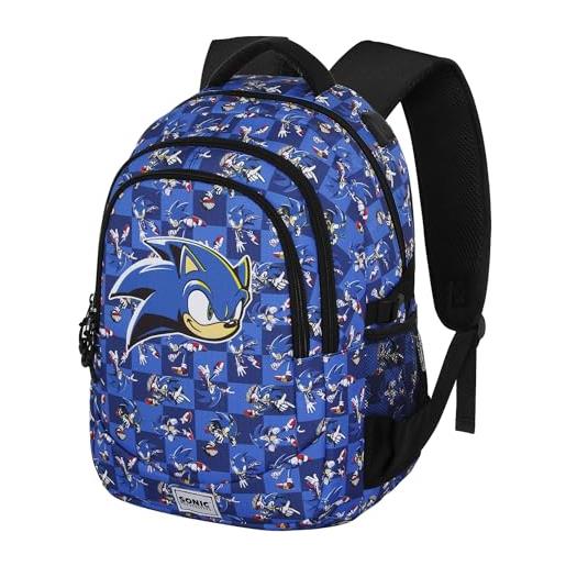 Sonic The Hedgehog - SEGA sega-sonic action-zaino running plus, blu, 34 x 46 cm, capacità 32 l
