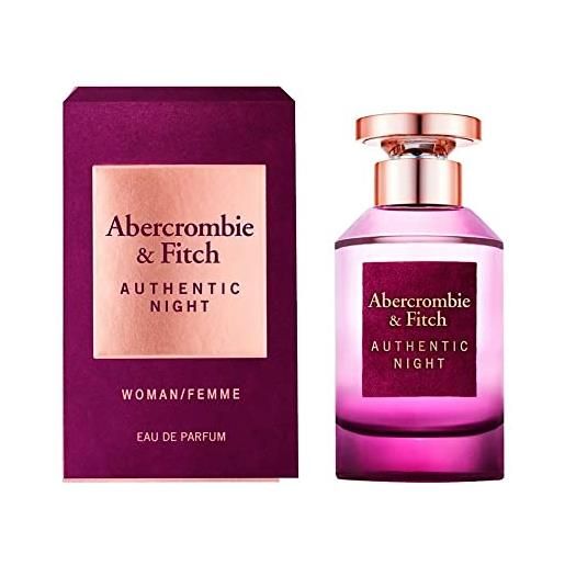 Abercrombie & Fitch n-wy-303-50 profumo donna - authentic night eau de parfum, 50 ml