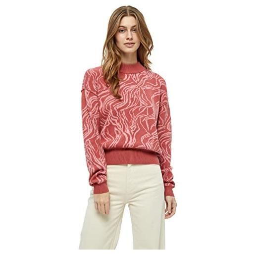 Minus falka knit pullover donna, rosa (4015s cashmere rose stripe), s