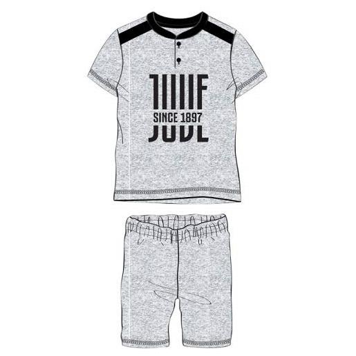 JUVENTUS f. C pigiama corto maglia manica corta + pantaloncini prodotto ufficiale juve bambino bimbo (grigio melange, 5 anni)