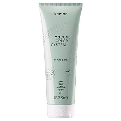 Kemon - yo cond platino, condizionante riflessante di origine naturale, con estratto di yogurt e piante officinali lenitive e bio, 250 ml