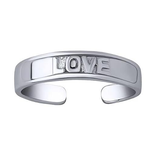 SILVEGO anello silver ring on arty´s leg with the inscription love prm12191r ssl3820 marca, estándar, metallo, nessuna pietra preziosa