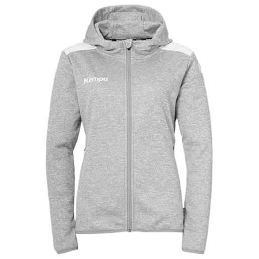 Kempa uhlsport Kempa emotion 27 - giacca sportiva da donna con cappuccio imbottito per donna e ragazza, in pile all'interno, con tasche con cerniera