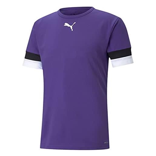 PUMA teamrise jersey jr, shirt unisex - bambini e ragazzi, prism violet-puma black-puma white, 140