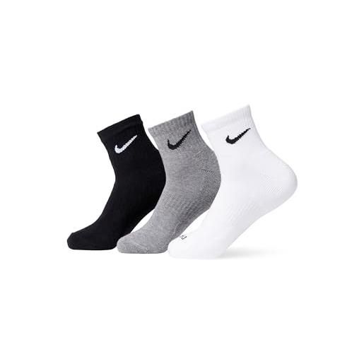 Nike unisex everyday csh ankl 3pr calzini multi-color s