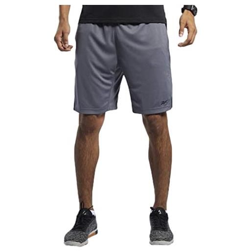 Reebok wor comm knit short - pantaloncini da uomo, uomo, pantalone corto, fp9187, cdgry6, xxl