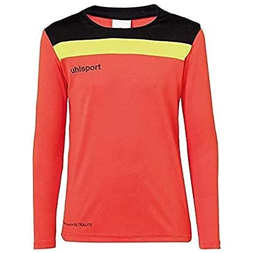 uhlsport offense 23 goalkeeper set junior, shirt unisex adulto, arancione/nero/giallo (dynamic orange/negro/amar), 116