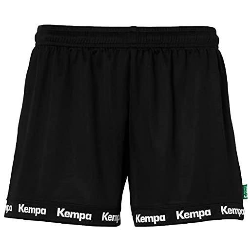 Kempa wave 26 donna pantaloncini corti ragazza, per pallamano, fitness, palestra, nero, xxl