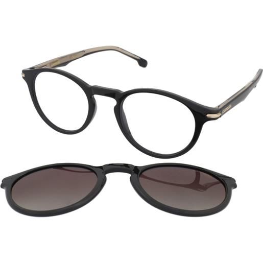 Carrera ca 297/cs 807/la | occhiali da vista con clip da sole | prova online | unisex | plastica | panthos, tondi | nero | adrialenti