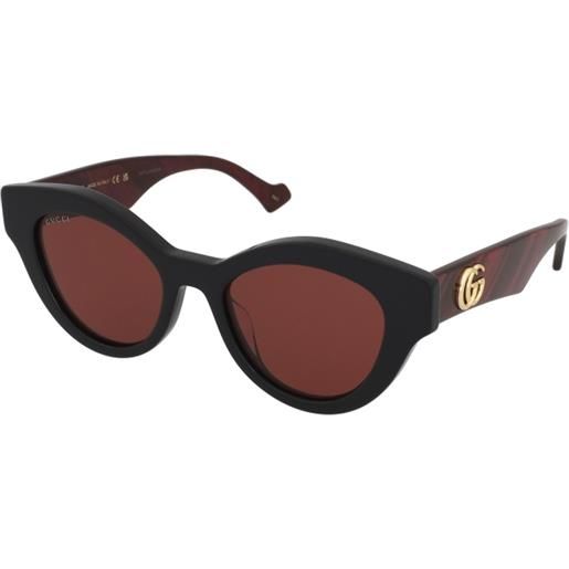 Gucci gg0957s 005 | occhiali da sole graduati o non graduati | prova online | plastica | cat eye | nero | adrialenti