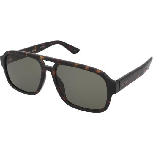 Gucci gg1342s 003 | occhiali da sole graduati o non graduati | unisex | plastica | pilot | havana, marrone | adrialenti