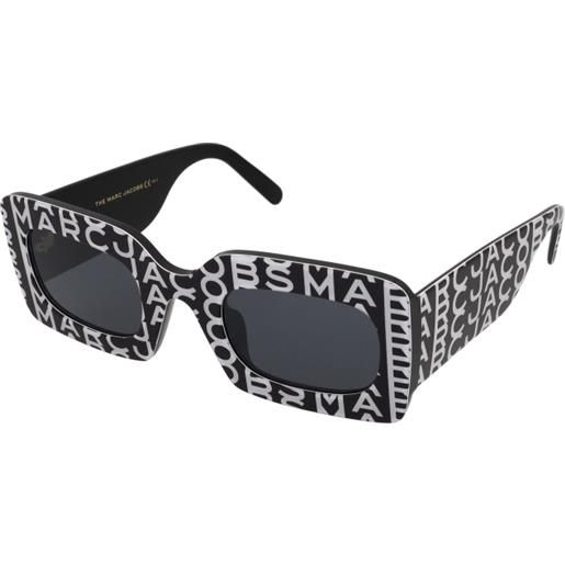 Marc Jacobs marc 488/n/s 03k/ir | occhiali da sole graduati o non graduati | prova online | plastica | rettangolari | nero, bianco | adrialenti