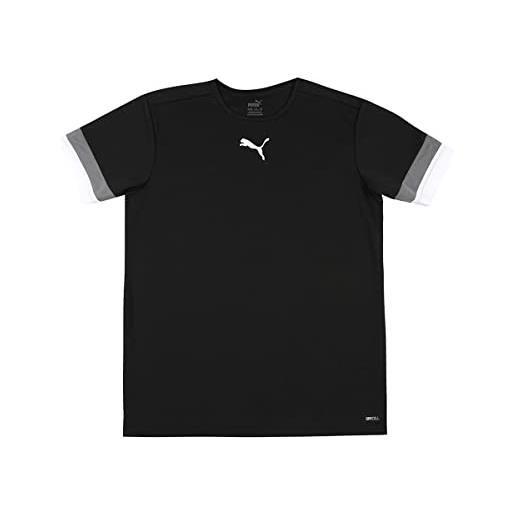 PUMA teamrise jersey jr, shirt unisex - bambini e ragazzi, peacoat-puma black-puma white, 116