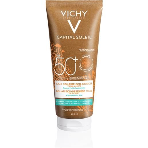 Vichy capital soleil latte solare viso corpo latte solare eco-sostenibile viso e corpo 50+spf 200 ml