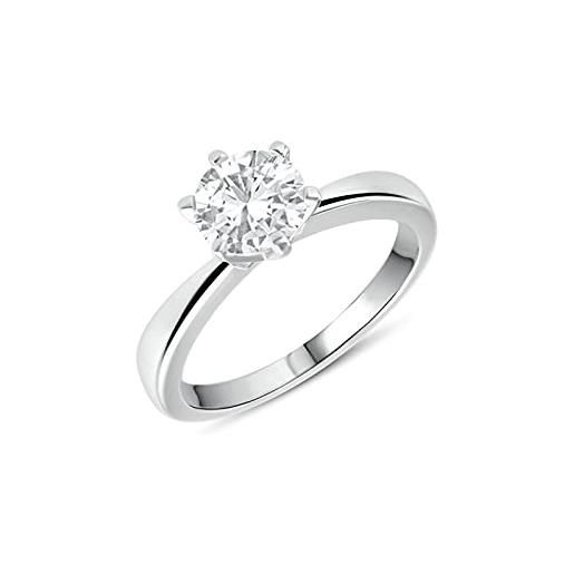Anellissimo anello solitario fidanzamento donna argento 925 con zircone - 12