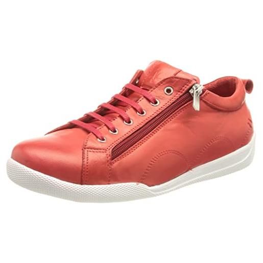Andrea Conti sneaker da donna, scarpe da ginnastica, colore: rosso, 42 eu