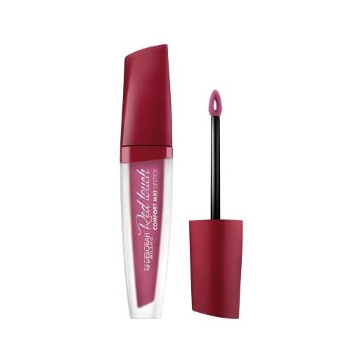 Deborah milano - red touch lipstick rossetto liquido matte, n. 3 light mauve, colore intenso e no transfer, dona labbra morbide e vellutate, 4.5 gr
