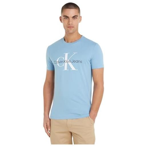 Calvin Klein Jeans men's seasonal monologo tee s/s t-shirts, dusk blue, xxl