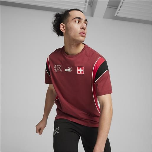 PUMA t-shirt svizzera ftbl. Archive da, rosso/altro