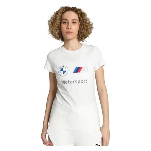 PUMA t-shirt bmw m motorsport essentials con logo da donna s white