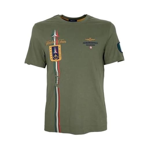 Aeronautica Militare t-shirt uomo ts2231 tshirt pilota frecce tricolori (it, testo, s, regular, regular, verde)