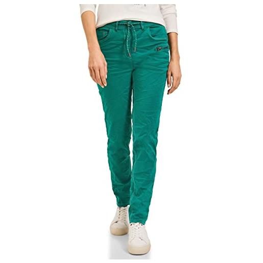 Cecil b375935 pantaloni in cotone slim, verde smeraldo profondo, 27w x 32l donna