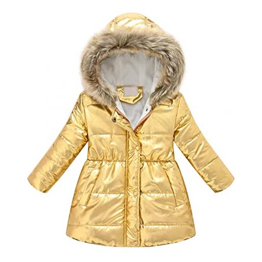 Sommerty giacca bimba cappotti bimba invernali bambini ragazze cappotto di leopardo floreale autunno inverno cappotti caldo giacche per 2-11 anni, 6-7 anni
