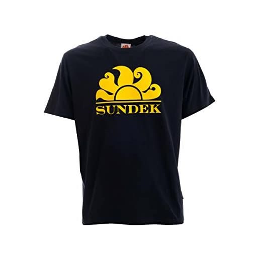SUNDEK t-shirt m021tej7800 new simeon tg. S col. 00705 navy/blu