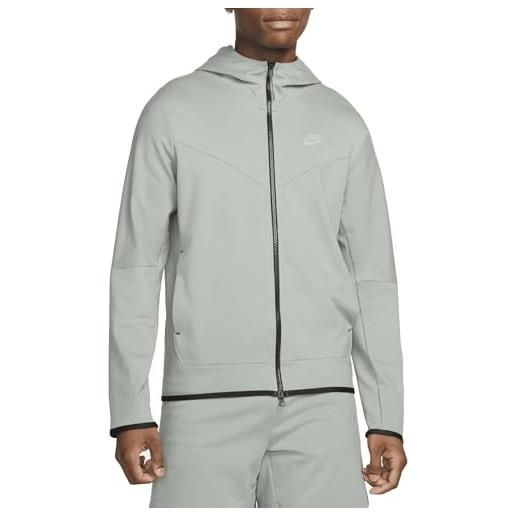 Nike felpa da uomo con cappuccio e zip tech fleece lightweight verde taglia l codice dx0822-330