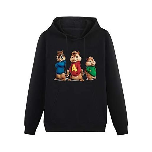 Zweck pullover warm hoodies alvin and the chipmunks road chip 2015 hoody long sleeve sweatershirt black s