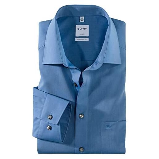 Olymp uomo camicia business a maniche lunghe luxor, comfort fit, new kent, blau 15,41