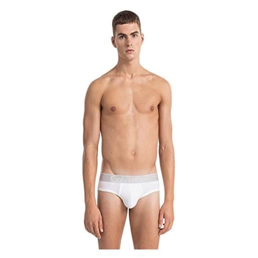 Calvin Klein hip brief pantaloncini, bianco (white 100), medium uomo