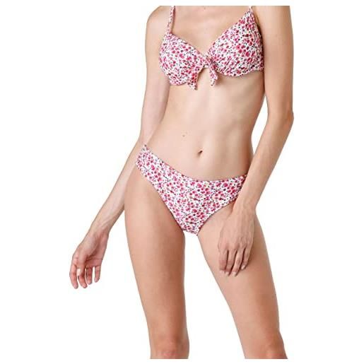 Lovable slip midi printed knitted micro bikini, rosa e stampa fiori, m donna