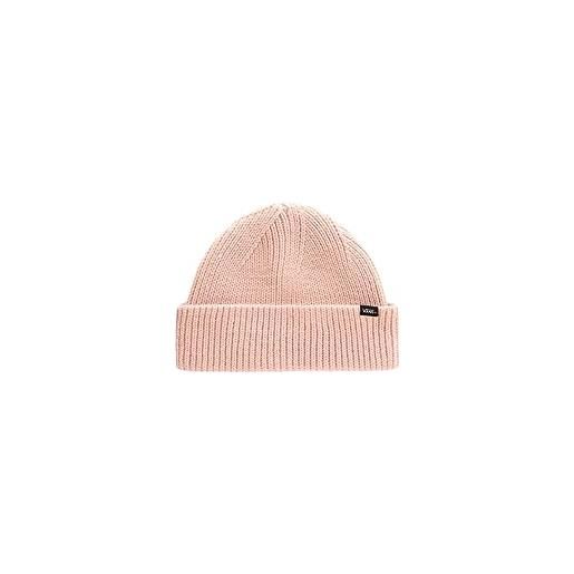 Vans berretto modello wm shorty beanie da donna, con motivo a coste, etichetta con logo a contrasto, svolta, colore rosa rosa rose smoke